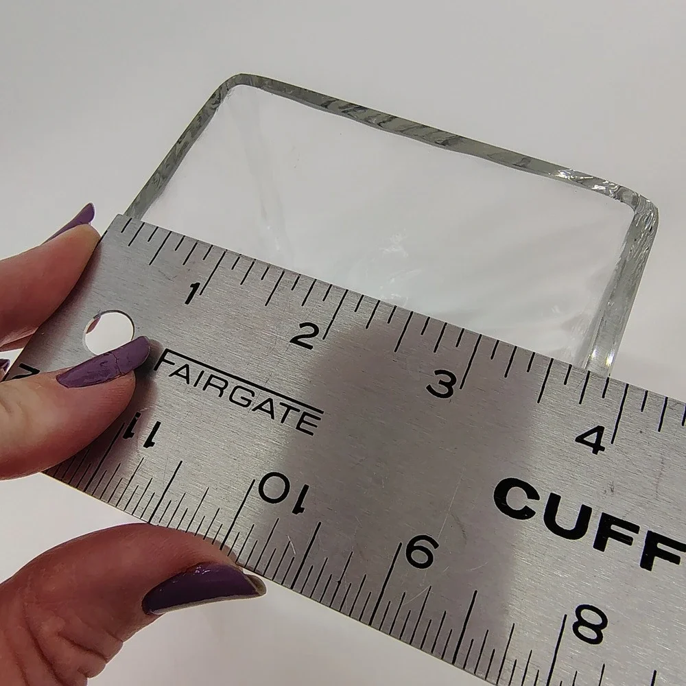 Rectangle Clear Glass Vase 5.5